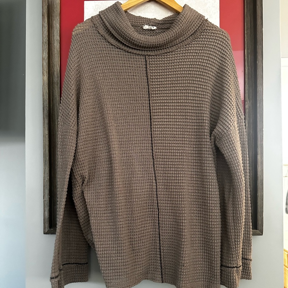 Cozy Brown Turtleneck Sweater
